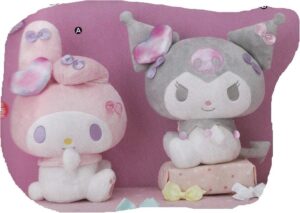 マイメロディ、クロミ　ロマンティックハート BIGぬいぐるみ　7/21発売予定　リボン　ぷっくり