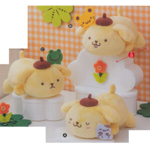 ポムポムプリン お友達がくっついているぬいぐるみ