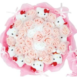 ハローキティぬいぐるみブーケ　花束　プレゼント　出産祝い　結婚祝い　誕生日プレゼント　薔薇