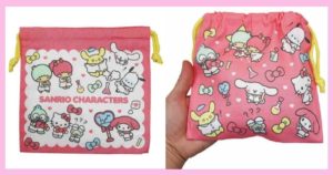 【サンリオ】キャラが研究★カワイイラボ巾着　シナモロール（シナモン）・ポムポムプリン・ポチャッコ・マイメロディ・ハローキティ・リトルツインスターズ（キキララ）・けろけろけろっぴ・ハンギョドン