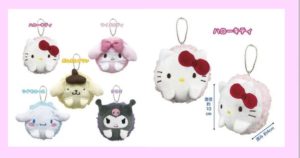 【サンリオ】マカロン　ポーチ　ハローキティ・マイメロディ・ポムポムプリン・シナモロール（シナモン）・クロミ