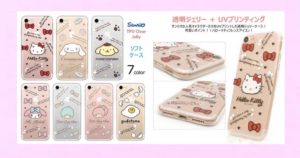 【サンリオ】透明！ジェリーケース【iPhone・Galaxy】　ハローキティ・シナモロール（シナモン）・ポムポムプリン・マイメロディ・リトルツインスターズ（キキララ）・ぐでたま