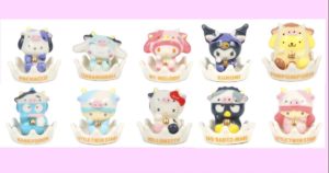 福招きマスコット,丑年,牛,うし,干支,ポチャッコ,シナモロール,シナモン,マイメロディ,クロミ,ポムポムプリン,ハンギョドン,リトルツインスターズ,キキララ,ハローキティ,バッドばつ丸