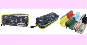 はぴだんぶい×OUTDOOR W型ペンポーチ　ポチャッコ・タキシードサム・けろけろけろっぴ・バッドばつ丸・ハンギョドン・あひるのペックル