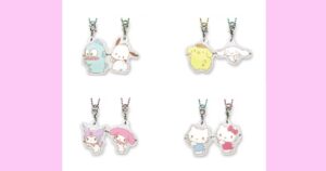 クリアペアアクリルキーホルダー ハンギョドン＆ポチャッコ、ポムポムプリン＆シナモロール（シナモン）、クロミ＆マイメロディ、ディアダニエル＆ハローキティ