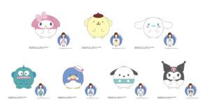 ふわコロりん　Msize　ぬいぐるみ マイメロディ・ポムポムプリン・シナモロール（シナモン）・ハンギョドン・タキシードサム・ポチャッコ・クロミ