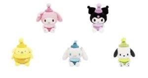 ニットニット　ぬいぐるみ ポムポムプリン・ポチャッコ・マイメロディ・シナモロール（シナモン）・クロミ
