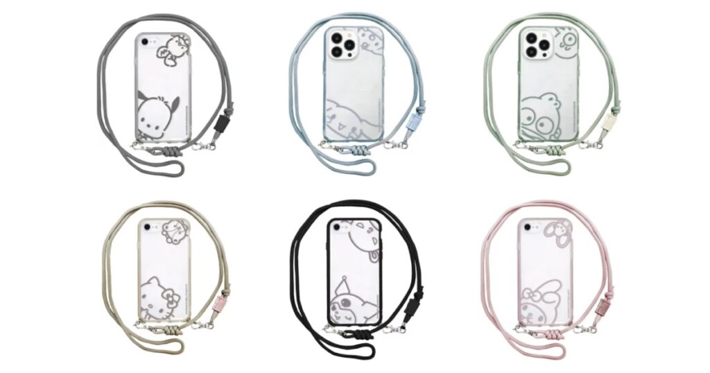 gourmandise（グルマンディーズ）　サンリオキャラクターズ　IIII fit Loop iPhoneSE（第3世代/第2世代）/8/7/6s/6対応ケース
ポチャッコ・シナモロール（シナモン）・ハンギョドン・ハローキティ・クロミ・マイメロディ