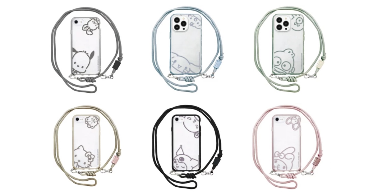 gourmandise（グルマンディーズ）　サンリオキャラクターズ　IIII fit Loop iPhoneSE（第3世代/第2世代）/8/7/6s/6対応ケース ポチャッコ・シナモロール（シナモン）・ハンギョドン・ハローキティ・クロミ・マイメロディ