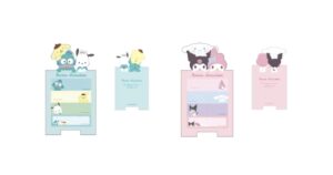 スタンド付箋 ポムポムプリン＆ハンギョドン＆ポチャッコ・シナモロール（シナモン）＆クロミ＆マイメロディ