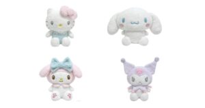 ふんわり光るシリーズ　お座りぬいぐるみ ハローキティ・シナモロール（シナモン）・マイメロディ・クロミ
