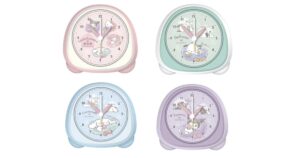 サンリオ　おにぎりアラームクロック うとうと　寝顔　眠い　おねむ クロミ＆ハローキティ＆マイメロディ＆シナモロール・ポチャッコ・シナモロール（シナモン）・クロミ