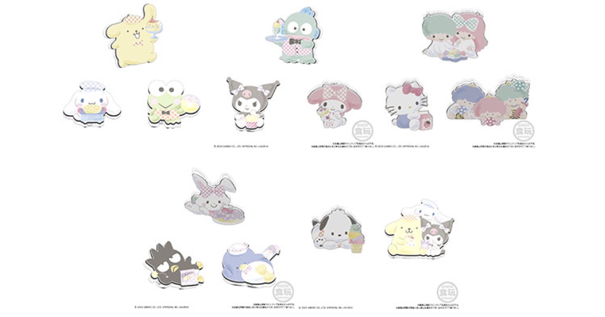 サンリオ　ピタコット サンリオキャラクターズ　ポムポムプリン・シナモロール（シナモン）・けろけろけろっぴ・ハンギョドン・クロミ・マイメロディ・リトルツインスターズ（キキララ）・ハローキティ・ゴロピカドン・ウィッシュミーメル・バッドばつ丸・タキシードサム・ポチャッコ