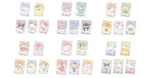 サンリオキャラクターズ ウエハース6　シナモロール（シナモン）・ポムポムプリン・クロミ・ポチャッコ・ハローキティ・マイメロディ・ハンギョドン・リトルツインスターズ（キキララ）・タキシードサム・バッドばつ丸・こぎみゅん・けろけろけろっぴ・ぐでたま・ウィッシュミーメル・あひるのペックル・KIRIMIちゃん.・マイスウィートピアノ・コロコロクリリン・モップ（まるもふびより）・ウサハナ・がおぱわるぅ・かぶきにゃんたろう・マロンクリーム・みんなのたあ坊・はなまるおばけ