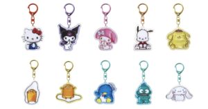 サンリオ　ぷっくりったいキーホルダー ハローキティ・クロミ・マイメロディ・ポチャッコ・ポムポムプリン・ぐでたま×2・タキシードサム・ハンギョドン・シナモロール（シナモン）